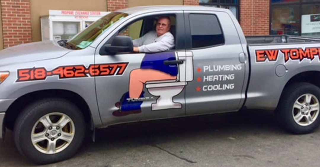 Honk at Howie when you see our “Toilet Truck”